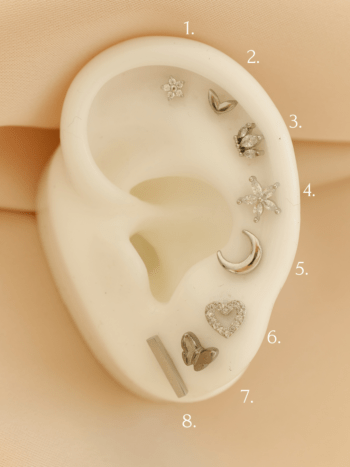Fülbevaló "Piercing" ezüst
