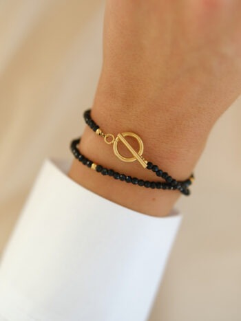 Infinity dupla onyx karkötő