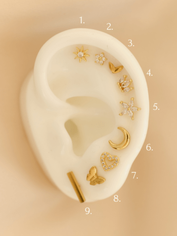 Fülbevaló "Piercing" arany
